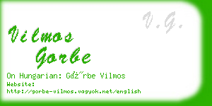 vilmos gorbe business card